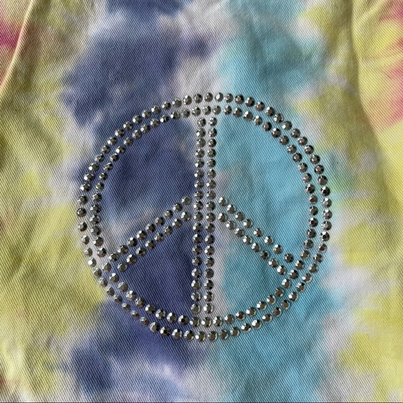 Tie Dye Peace Drawstring Bag - Picture 2 of 5